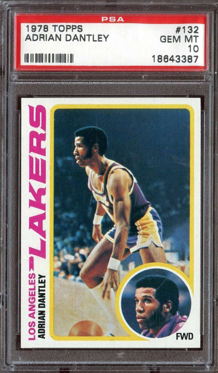 1978-79 Topps Adrian Dantley Lakers Rookie Auto