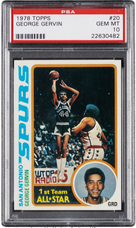 1978 Topps George Gervin Pop Five Rookie Card