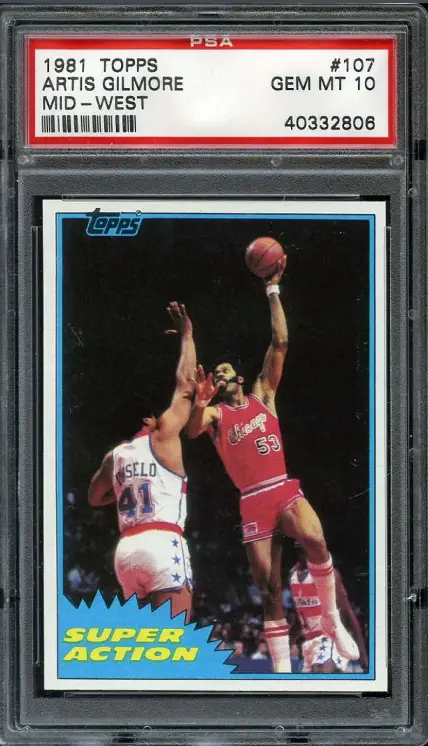 1981-82 Topps Artis Gilmore Bulls Hof Rookie Card