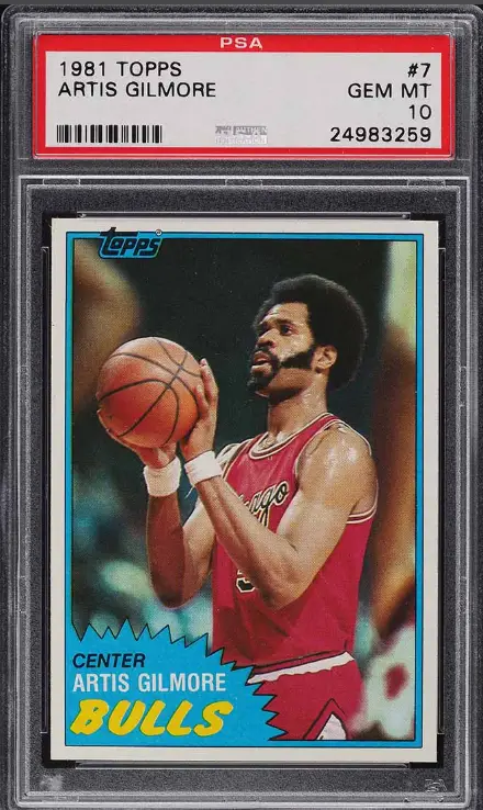 1981 Topps Basketball Artis Gilmore Rookie Card
