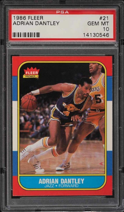 1986 Fleer Basketball Adrian Dantley Rookie Card