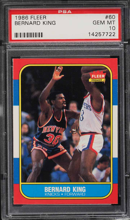 1986 Fleer Basketball Bernard King Rookie Card