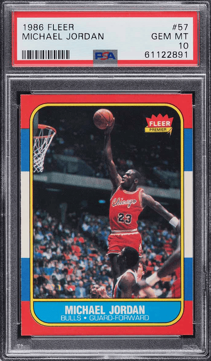 1986 Fleer Basketball Michael Jordan Rookie Rc