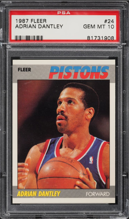 1987 Fleer Basketball Adrian Dantley Rookie Card