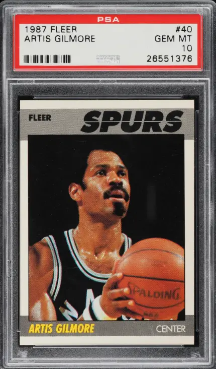 1987 Fleer Basketball Artis Gilmore Rookie Card