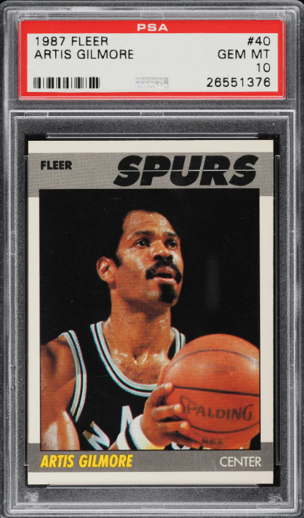 1987 Fleer Basketball Artis Gilmore Rookie Card