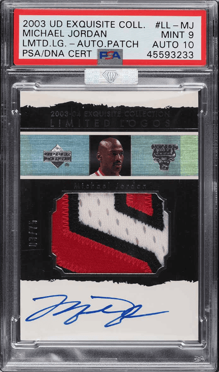 2003 Exquisite Collection Limited Logos Michael Jordan Patch Auto