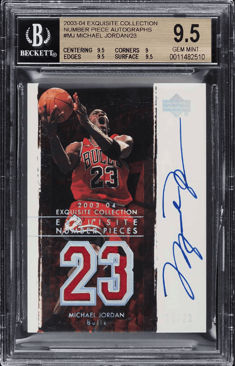 2003 Exquisite Collection Number Pieces Michael Jordan Patch Auto