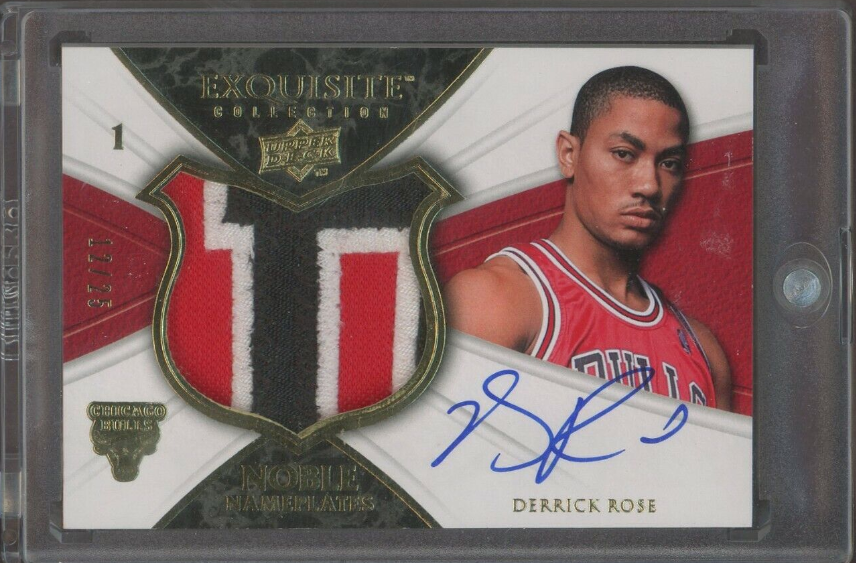 2008-09 UD Exquisite Collection Derrick Rose RC Rookie AUTO