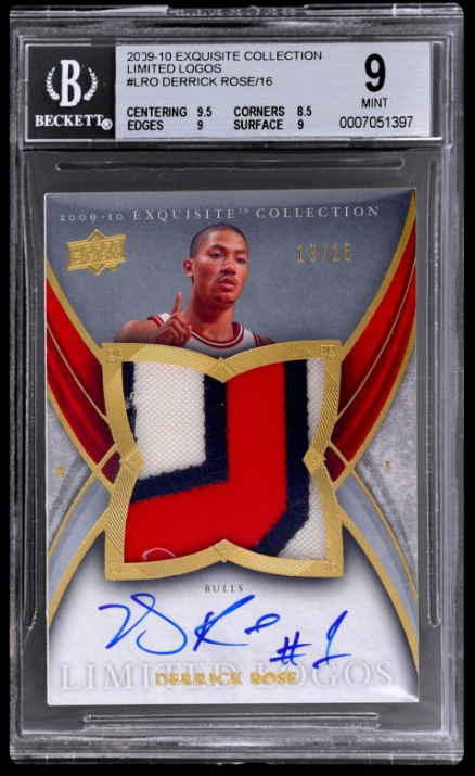 2009 Exquisite Collection Limited Logos Derrick Rose Rookie Auto