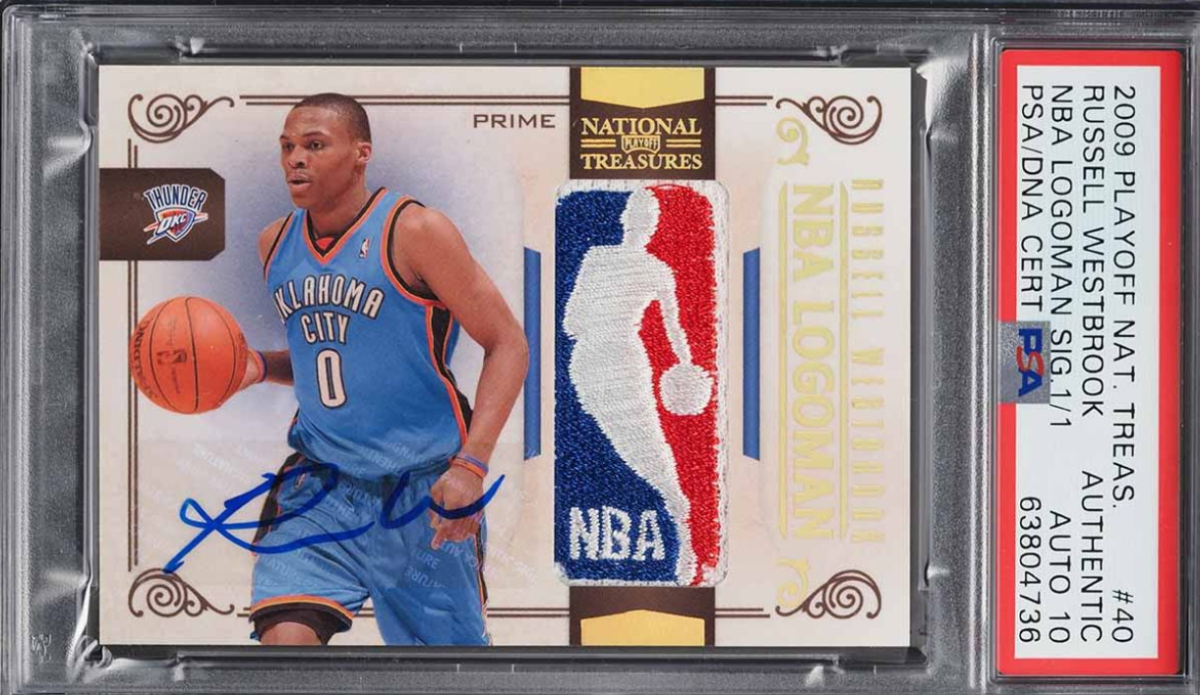 2009 National Treasures Russell Westbrook Logoman Patch Auto