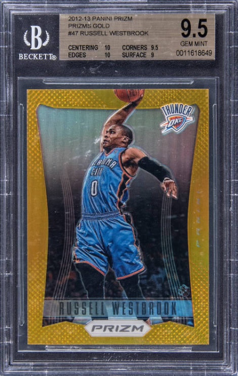 2012-13 Panini Prizm Gold Prizm Russell Westbrook Rookie Card