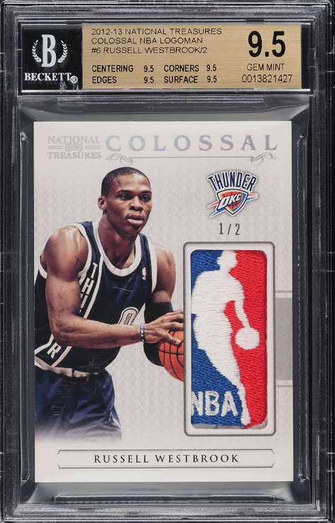 2012 National Treasures Colossal Russell Westbrook Logoman Patch