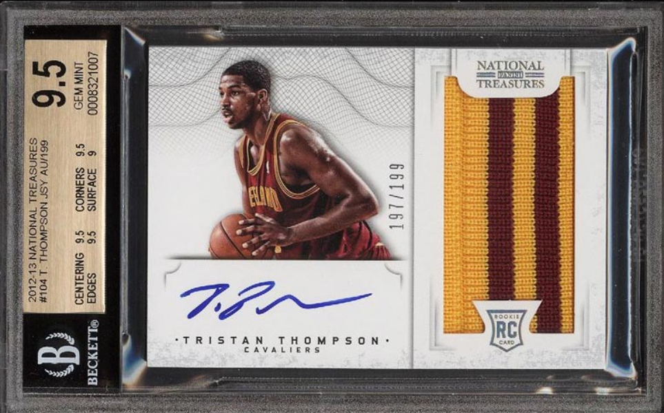 2012 National Treasures Tristan Thompson Rc Auto Patch