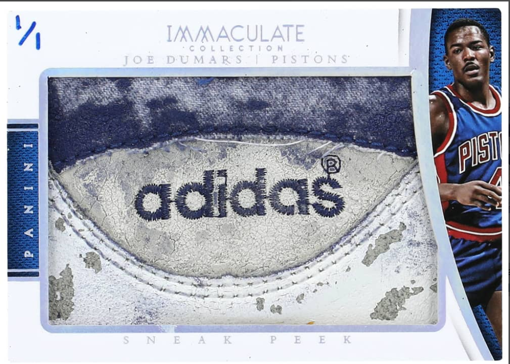 2014-15 Panini Immaculate Collection Sneak Peak Joe Dumars Shoe Relic Card