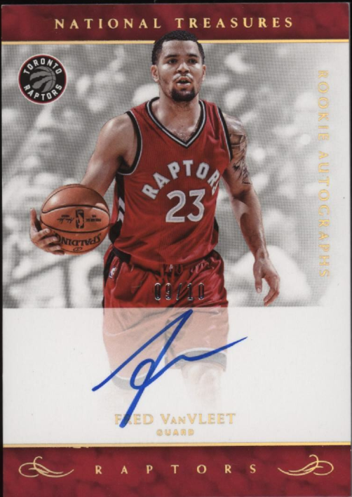 2016-17 Fred VanVleet Panini National Treasures Auto Rookie Rc