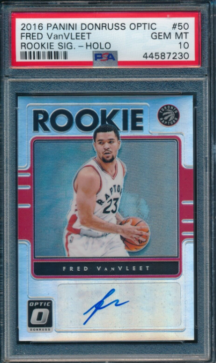 2016 Donruss Optic Rookie Sig Auto Holo Prizm Fred Vanvleet