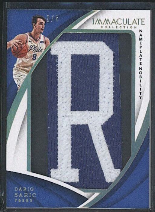 2017-18 Immaculate Collection Dario Saric Nameplate Nobility Game Patch