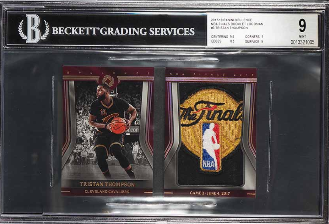 2017 Panini Opulence NBA Finals Booklet Logoman Tristan Thompson Patch 1/1