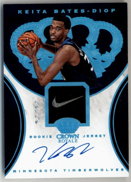 2018-19 Crown Royale Keita Bates-Diop Rookie Jersey Swoosh Relic 1/1 Auto