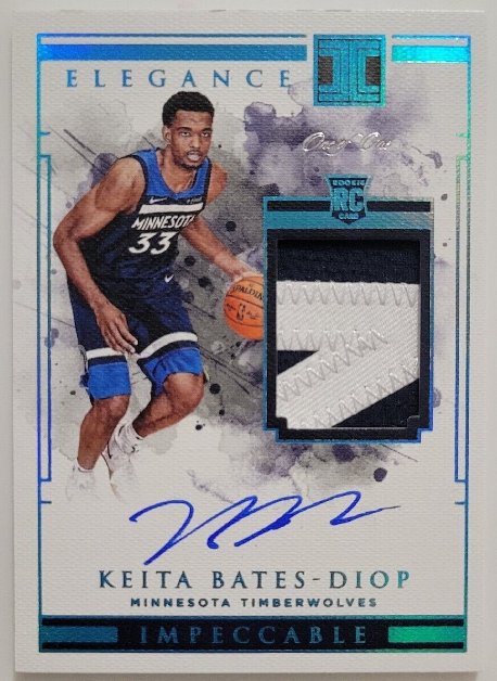 2018-19 Impeccable Rpa Holo 1 of 1 Keita Bates-Diop Rookie Auto Rc