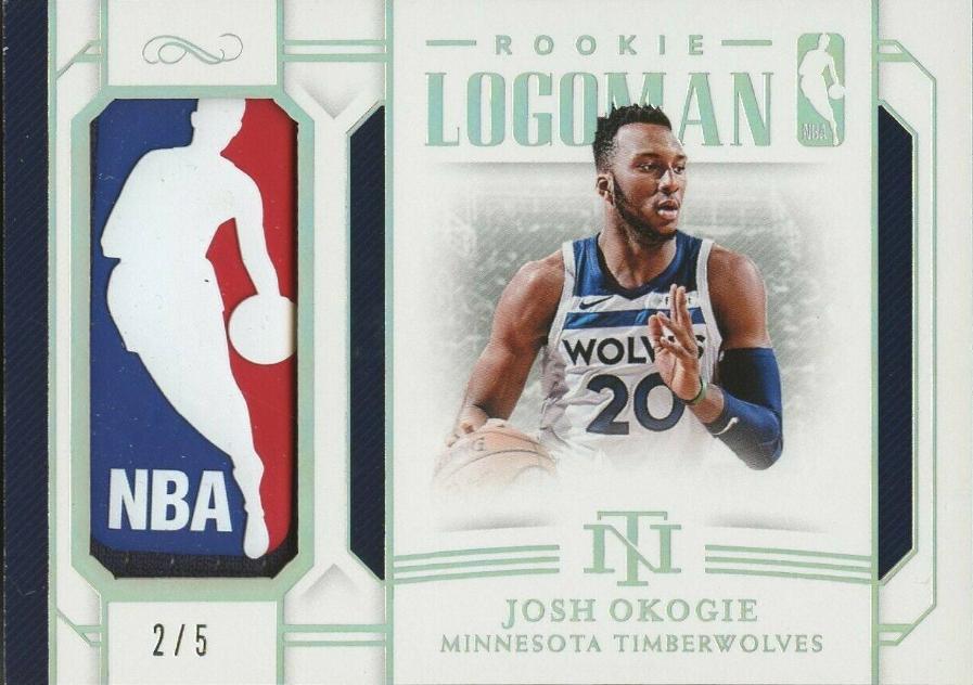 2018-19 National Treasures Josh Okogie Rc Rookie NBA Logoman Patch