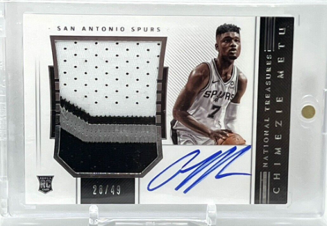 2018-19 National Treasures RPA Horizontal Chimezie Metu Rookie Card