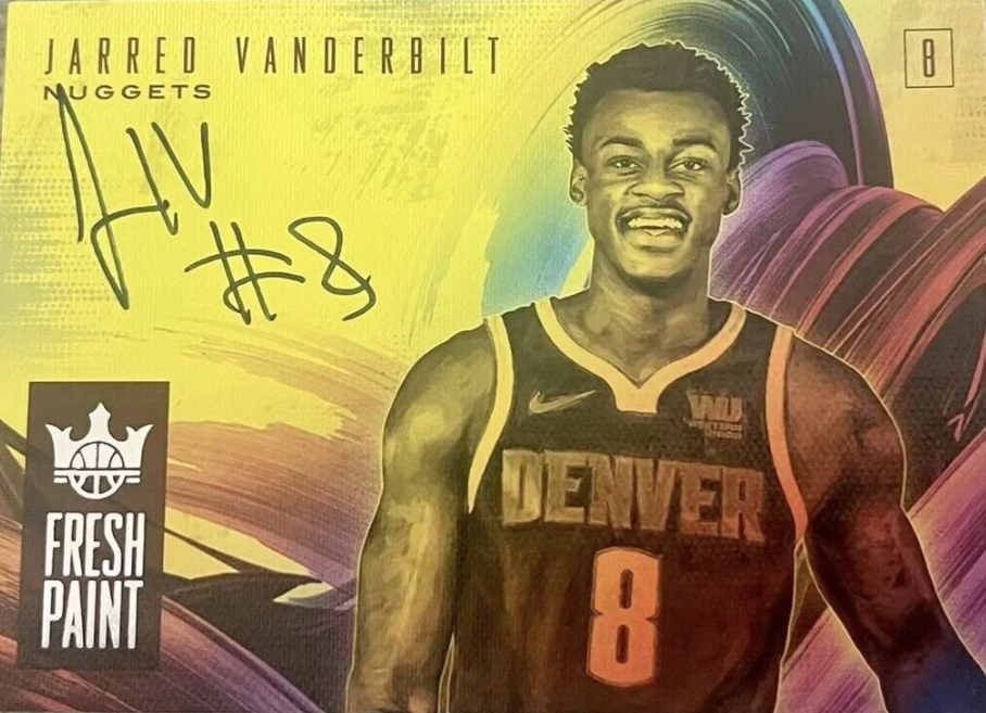 2018-19 Panini Court Kings Fresh Paint Jarred Vanderbilt Auto 1/1 OFO Rookie RC