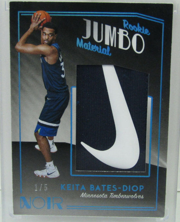 2018-19 Panini Noir Keita Bates-Diop Timberwolves Nike Swoosh Patch