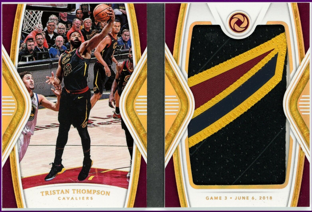 2018-19 Panini Opulence NBA Finals Booklet Tristan Thompson Finals PATCH