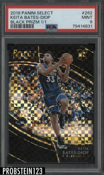 2018-19 Panini Select Black Prizm Courtside Keita Bates-Diop RC Rookie 1/1