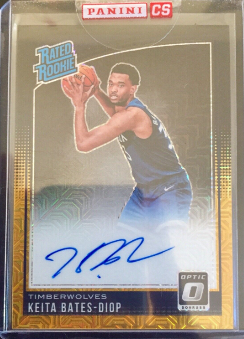 2018-2019 Optic Keita Bates-Diop Sealed Autograph Black Gold Ref RC Timberwolves