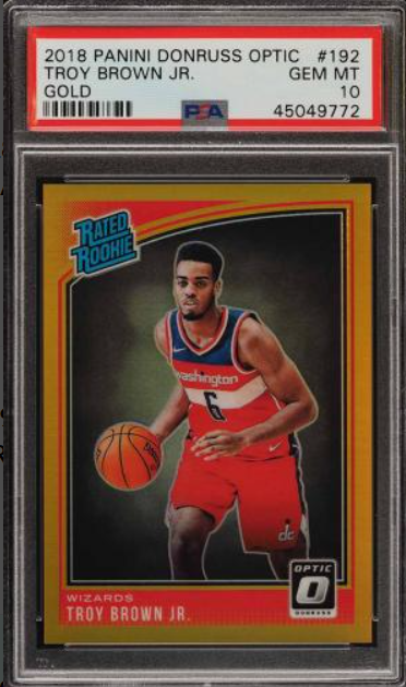 2018 Donruss Optic Gold Troy Brown Jr. ROOKIE RC