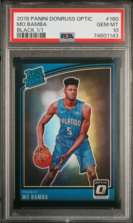 2018 Donruss Optic MO BAMBA Rated Rookie Card Black 1/1