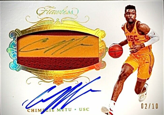 2018 Flawless Collegiate Chimezie Metu RPA Double Auto Gold Rookie Card