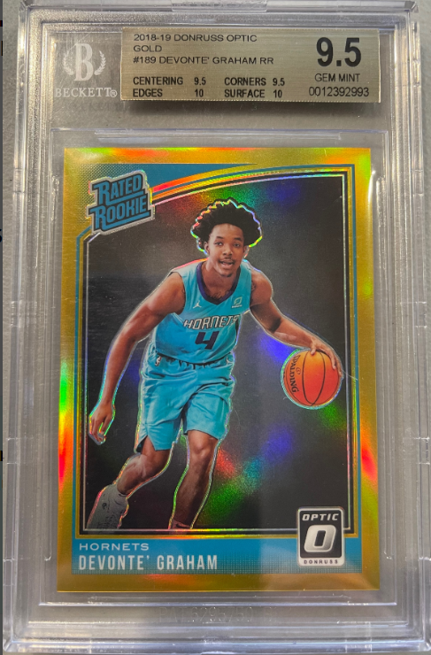 2018 Panini Donruss Optic Devonte Graham Gold Rookie Card