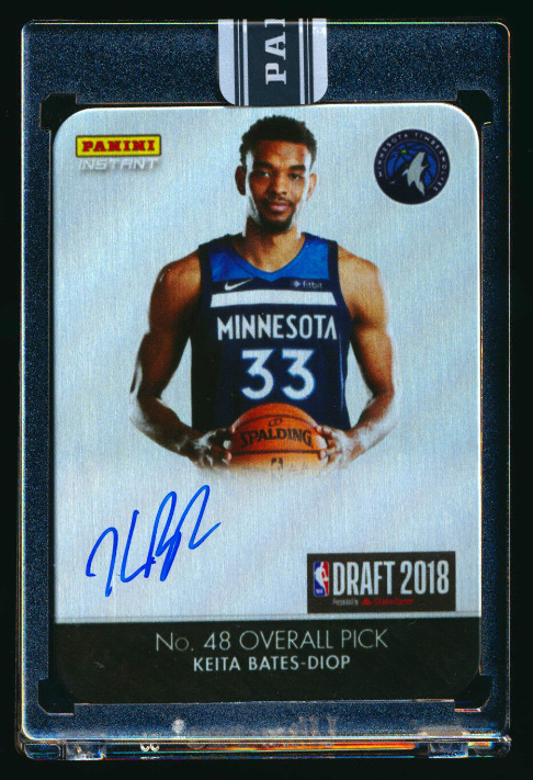 2018 Panini Instant Keita Bates-Diop Rc Black Next Day Metal Auto Autograph 1/1