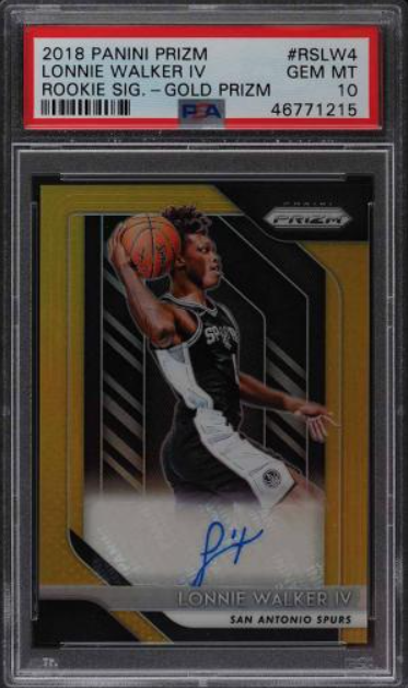 2018 Panini Prizm Gold Prizms Lonnie Walker IV Rookie Rc Auto