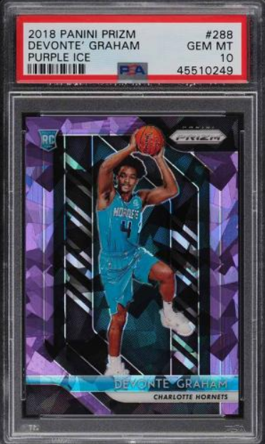 2018 Panini Prizm Purple Ice Devonte Graham ROOKIE RC