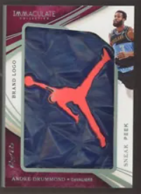 2019-20 Immaculate Sneak Peek Andre Drummond Jumpman Sneaker Patch 1/1