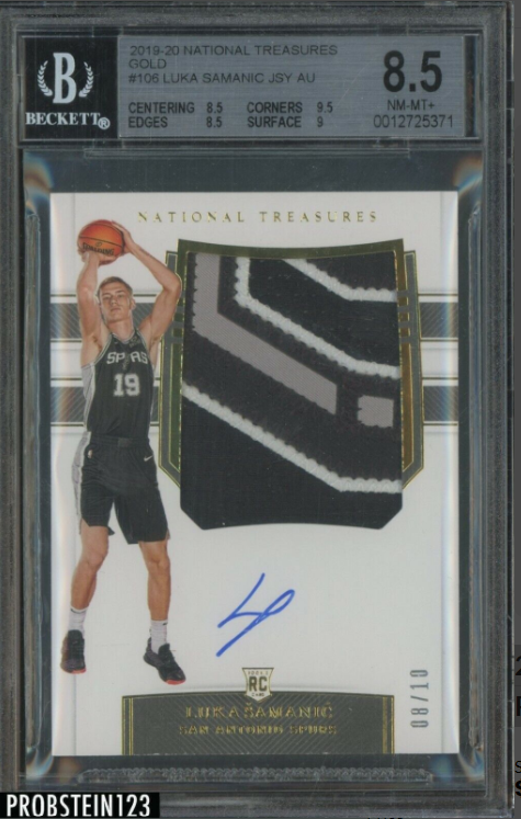 2019-20 National Treasures Gold Luka Samanic RPA RC Patch AUTO