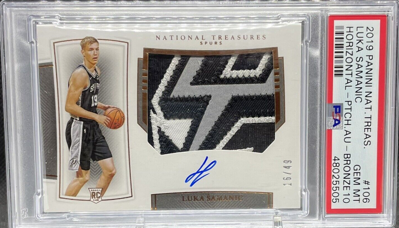 2019-20 National Treasures Luka Samanic Rookie Patch Auto