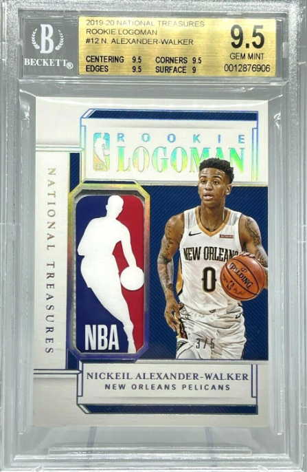 2019-20 National Treasures Nickeil Alexander-Walker Rookie Logoman