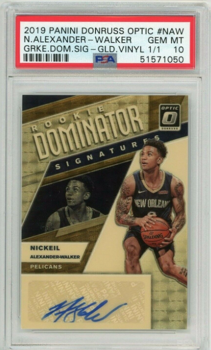 2019-20 Optic Rookie RC Auto Gold Vinyl Nickeil Alexander-Walker 1/1 