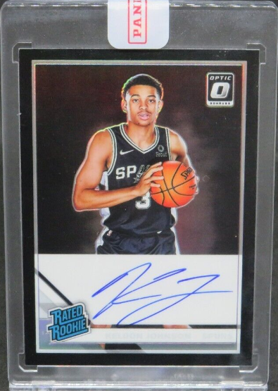 2019-20 Panini Donruss Optic Keldon Johnson Rated Rookie Rc Black Auto 1/1