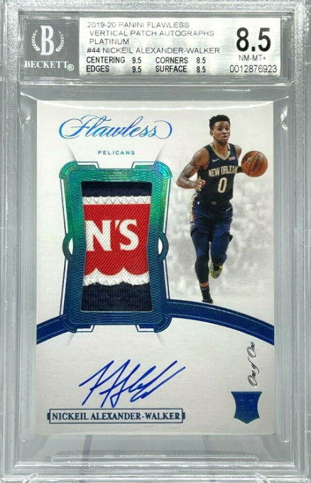 2019-20 Panini Flawless Nickeil Alexander-Walker Rookie RPA Platinum 1/1