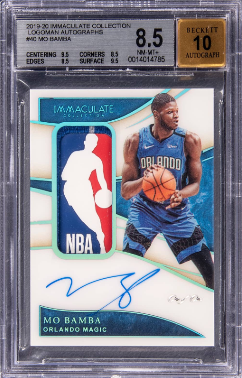 2019-20 Panini Immaculate Collection Logoman Autograph Mo Bamba Signed Logoman Patch Card