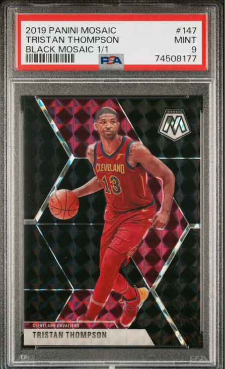 2019-20 Panini Mosaic Tristan Thompson Black Prizm 1/1 Rookie Card