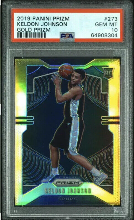 2019-20 Panini Prizm Keldon Johnson Gold Prizm RC