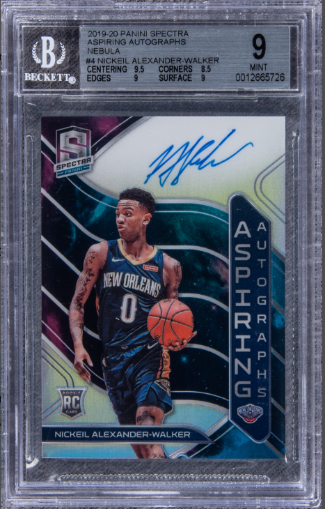 2019-20 Panini Spectra Aspiring Auto Nebula Nickeil Alexander-Walker Signed Rookie Card